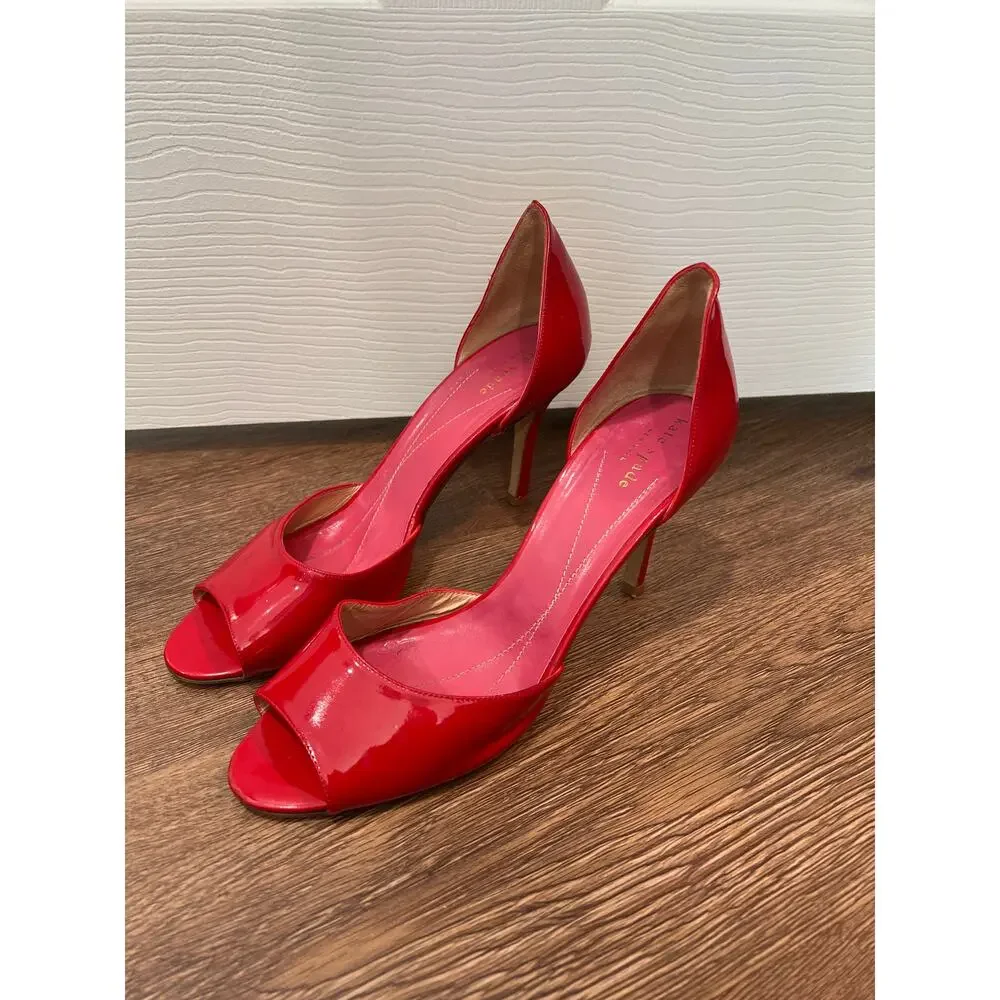 Kate Spade Red Patent Leathers D'Orsay Pumps Women's Size 9 - Picture 1 of 12